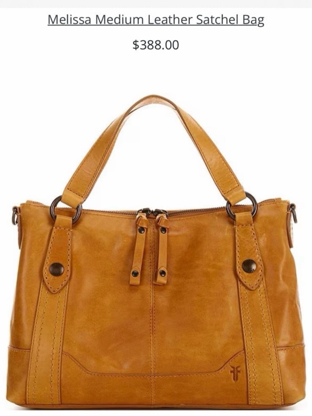 Frye Leather Tote in Warm Tan